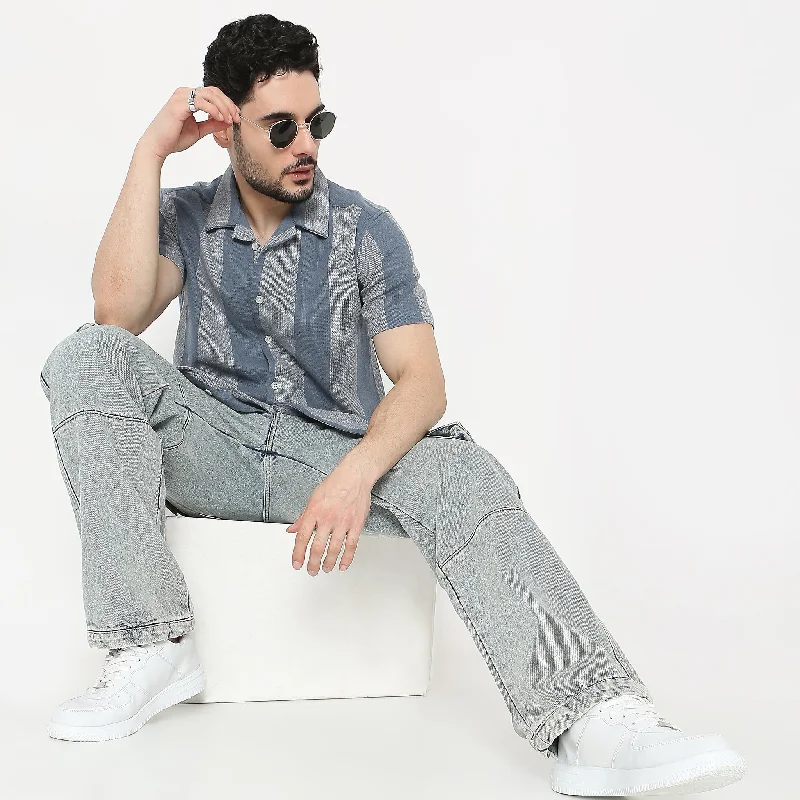 Overstock Regular Fit Striped Shirt
