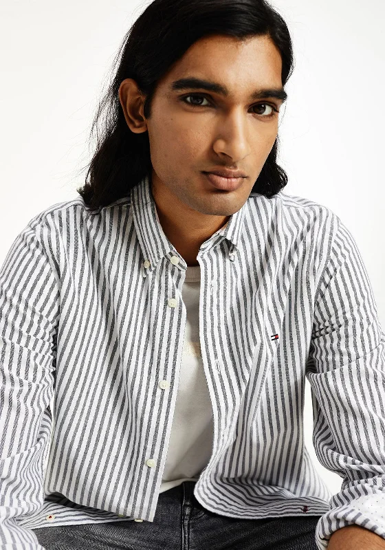 Special Discount Tommy Hilfiger Organic Oxford Striped Shirt, Desert Sky