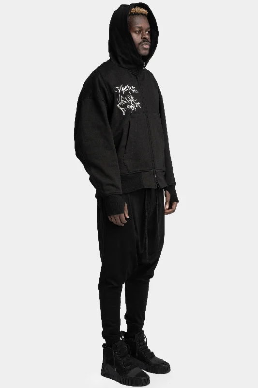 Exclusive Offer Oversized print zip hoodie