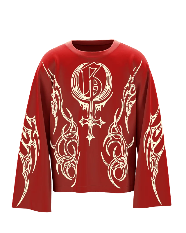 Weekend Bargains to Indulge In Shakti Boxy Red Full Sleeves Tshirt