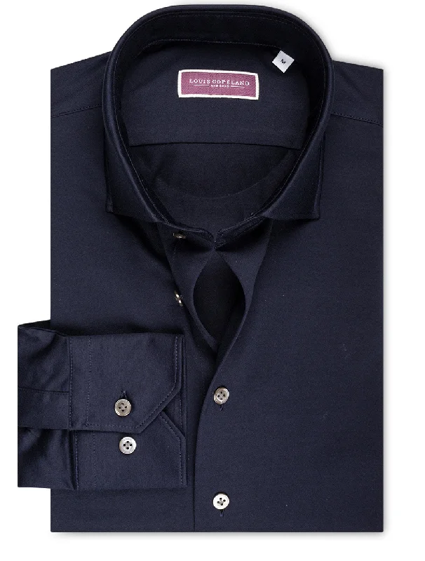 Instant Savings Cotton Stretch Shirt Navy