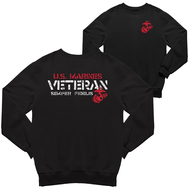 Best Seller U.S. Marines Veteran 2-Sided Sweatshirt