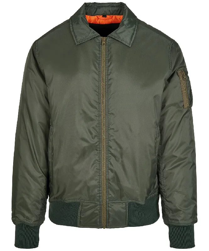 Price Cut Collar bomber jacket | Dark Olive