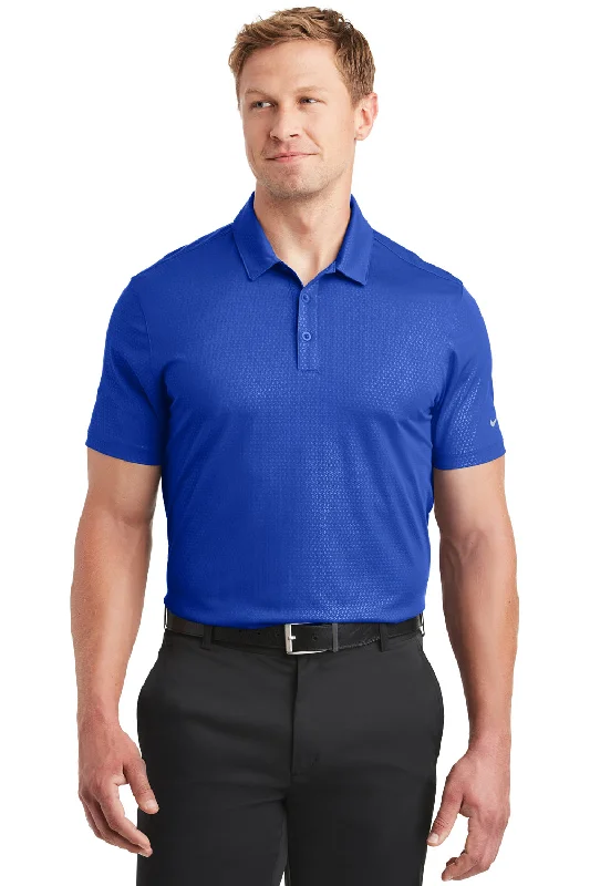 Take Advantage Nike Mens Dri-Fit Moisture Wicking Short Sleeve Polo Shirt - Old Royal Blue