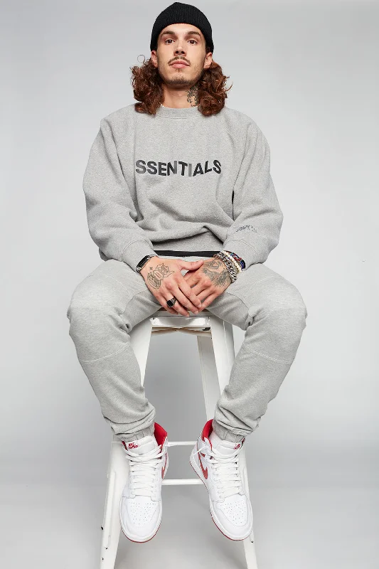 Discount Deals HENDRIX - 5 Pocket Moto Stitch French Terry Jogger - Light Grey