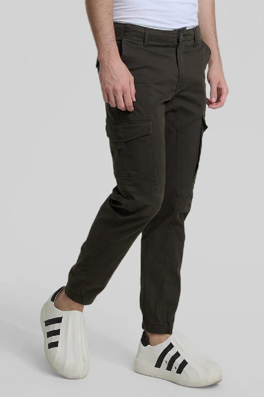 Super Deal Olive Slim Fit Cargo Pants