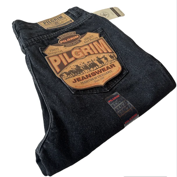 Super Bargain Mens 5 Pocket Western Jean, Stretch, Regular Leg, Black Stonewash