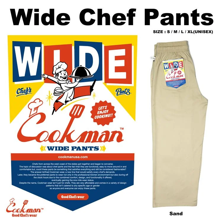 Super Sale Cookman Wide Chef Pants - Sand