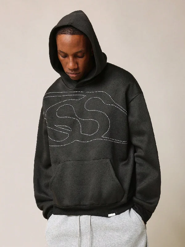 Special Discount Regular Fit Overhead Hoodie With Embroidery