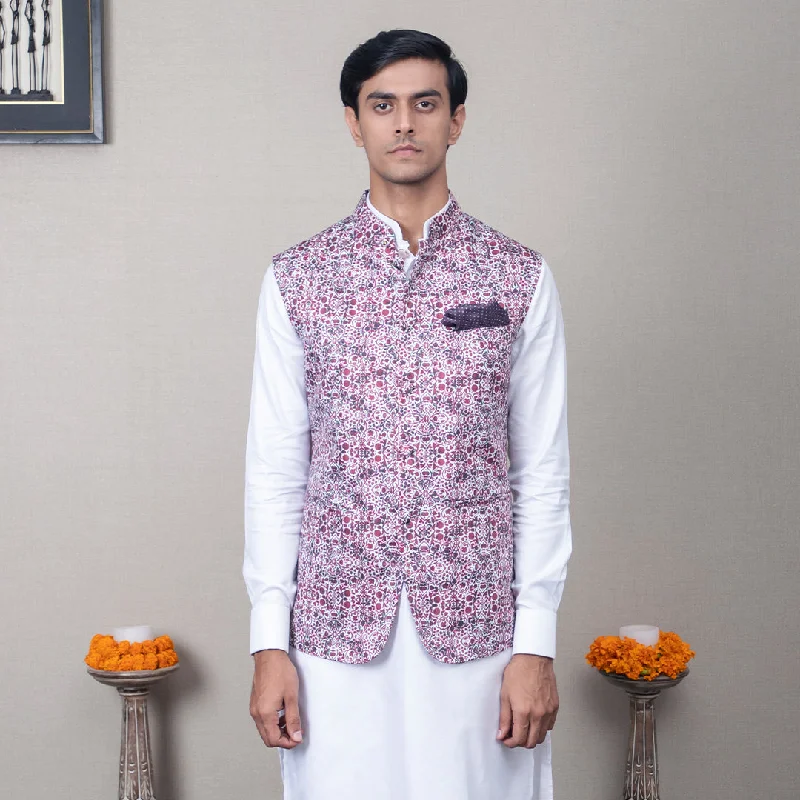 Weekend Savings Fiesta Udarsh Abstract Print Nehru Jacket
