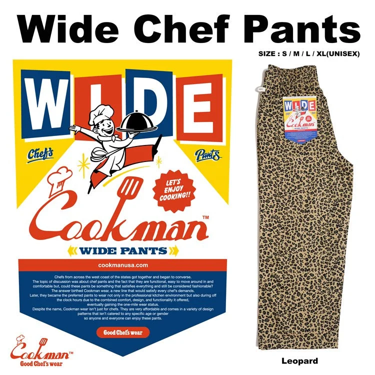 New Arrival Cookman Wide Chef Pants - Leopard