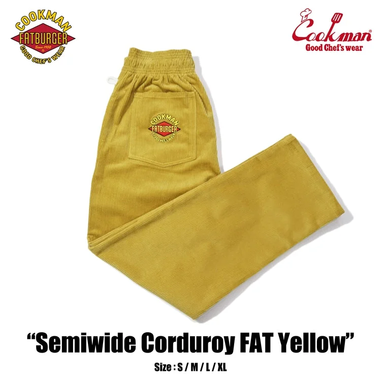Can't Be Beat Cookman Chef Pants Semiwide- Corduroy :  FAT Yellow