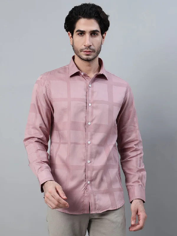 Best Bargains Men's Purple Printed Full Sleeve Casual Shirt