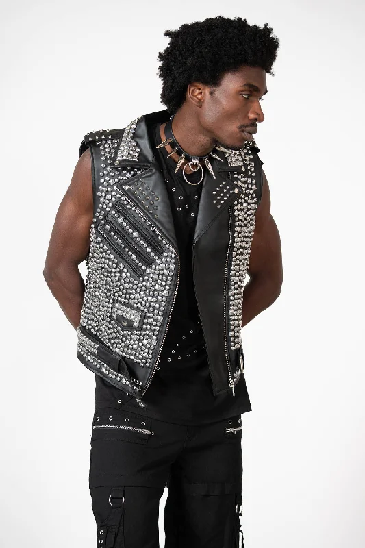 Price Slash Overload II Leather Vest [FAUX LEATHER]