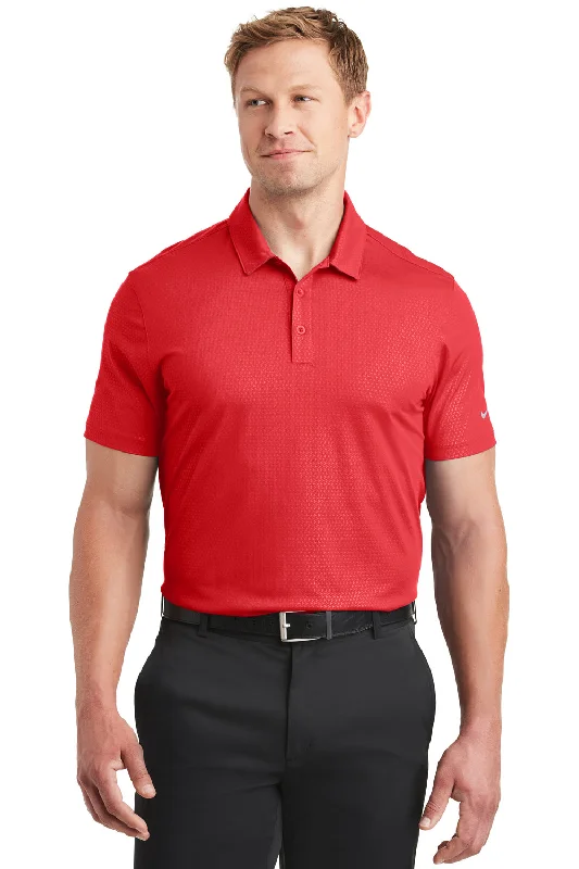Unbeatable Prices Nike Mens Dri-Fit Moisture Wicking Short Sleeve Polo Shirt - University Red