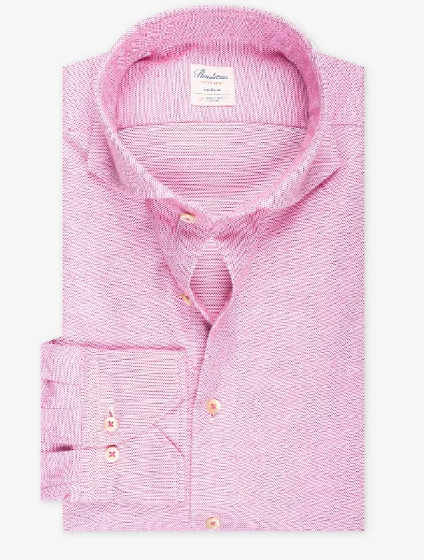 Final Clearance Red Patterned Flannel Fitted Body Shirt