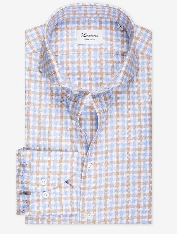 Extra Discounts Multi Gingham Check Shirt Beige
