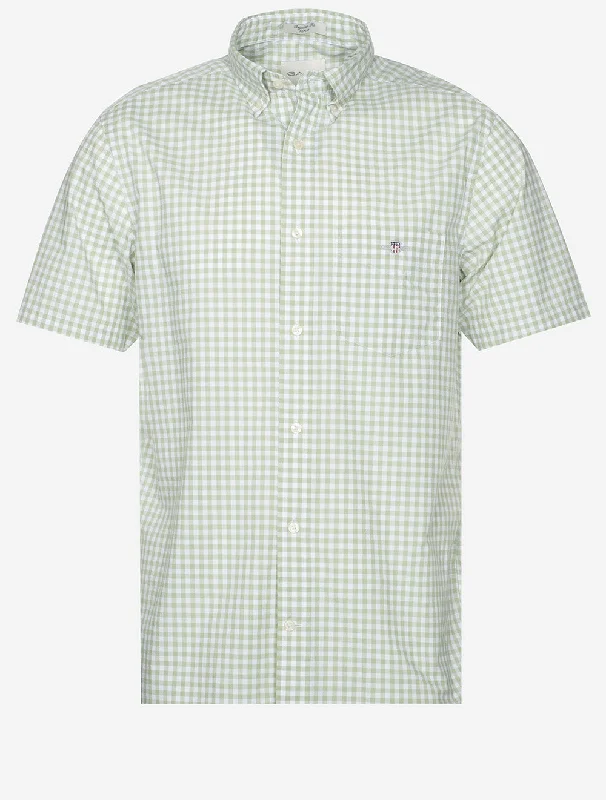 Unmissable Sale Regular Poplin Gingham Short Sleeve Shirt Milky Matcha