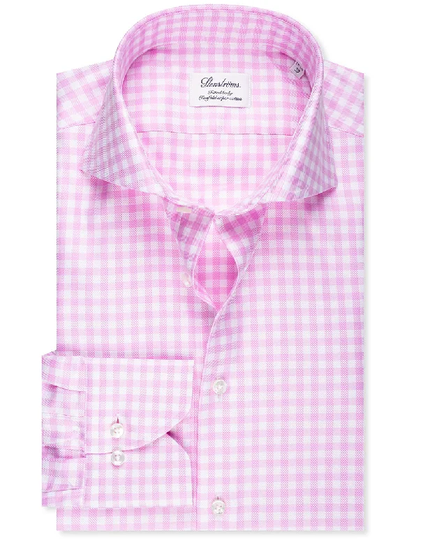 Hot Buy Fitted Check Shirt Pink