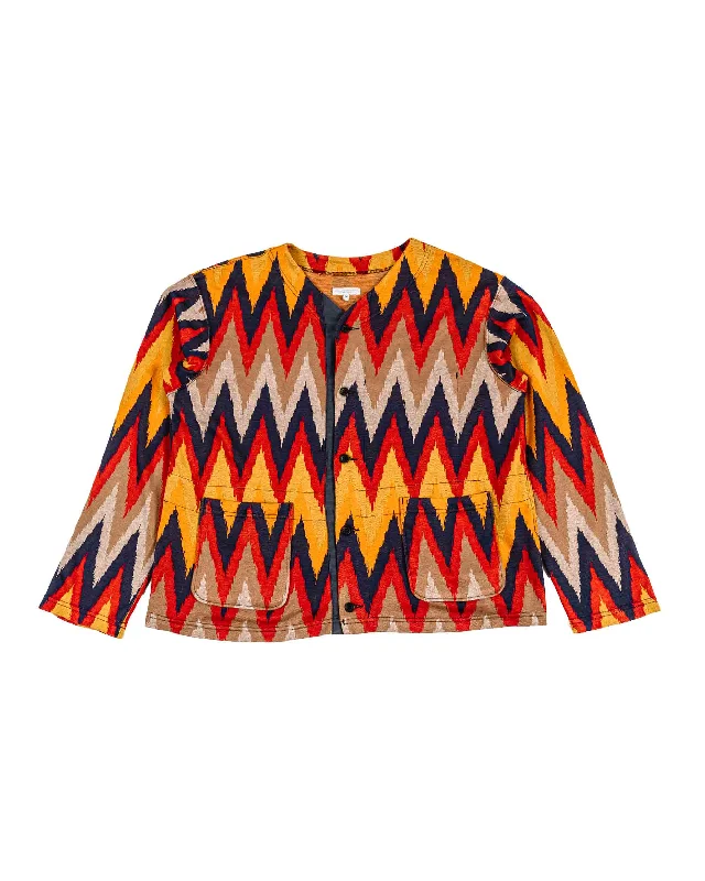 Weekend Discounts to Relish Engineered Garments Knit Cardigan Red/Navy Ikat Knit