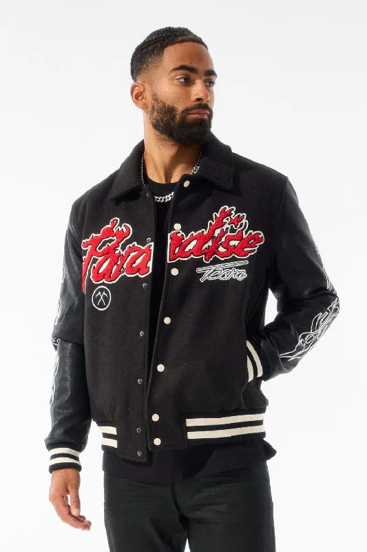 Limited Time Offer Paradise Tour Varsity Jacket (Black)