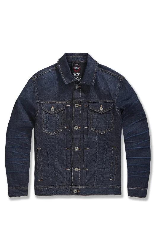 Daily Deals Gaucho Denim Trucker Jacket (Dark Indigo)