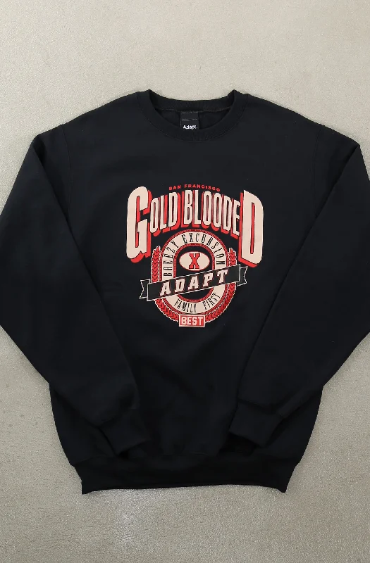 Weekend Discounts to Enjoy Breezy Excursion X Adapt :: Gold Blooded Breezy (Men's Black Crewneck Sweatshirt) Weekend Discounts to Enjoy Breezy Excursion X Adapt :: Gold Blooded Breezy (Men's Black Crewneck Sweatshirt)