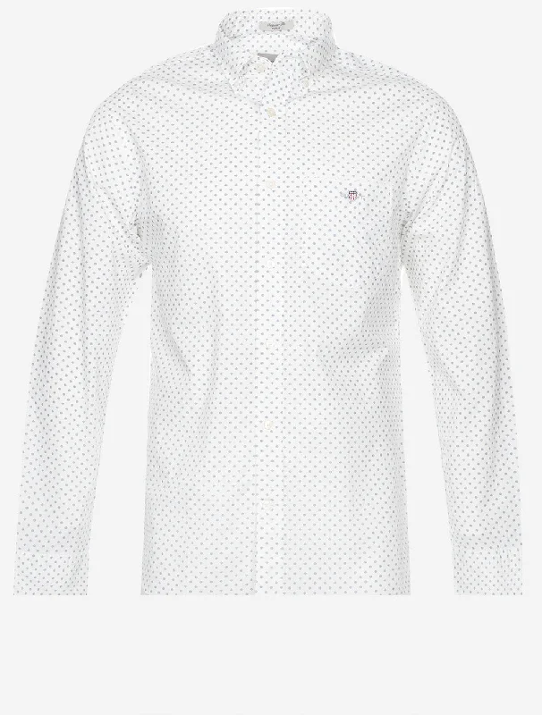 Stock Clearance Regular Micro Print Shirt Eggshell