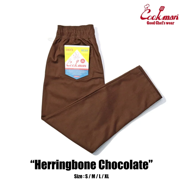 Final Markdown Cookman Chef Pants - Herringbone : Chocolate