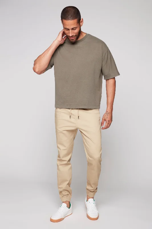 Midnight Madness JAGGER - 5 Pocket Soft French Terry Classic Jogger - Tan