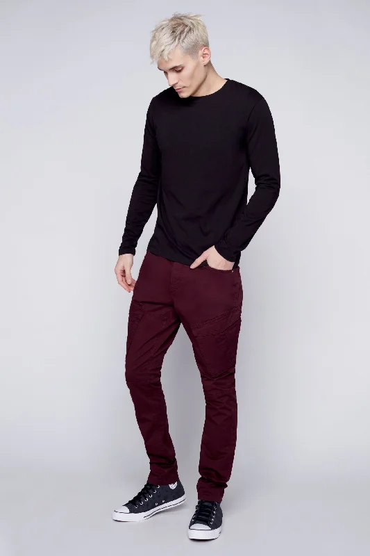 Deal Dash Deluxe 5 Pocket Slim Fit Pants - WINE