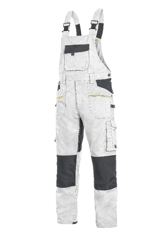 Final Sale CXS STRETCH, WHITE-BLACK, MEN ́S WORK PANTS WITH BIB