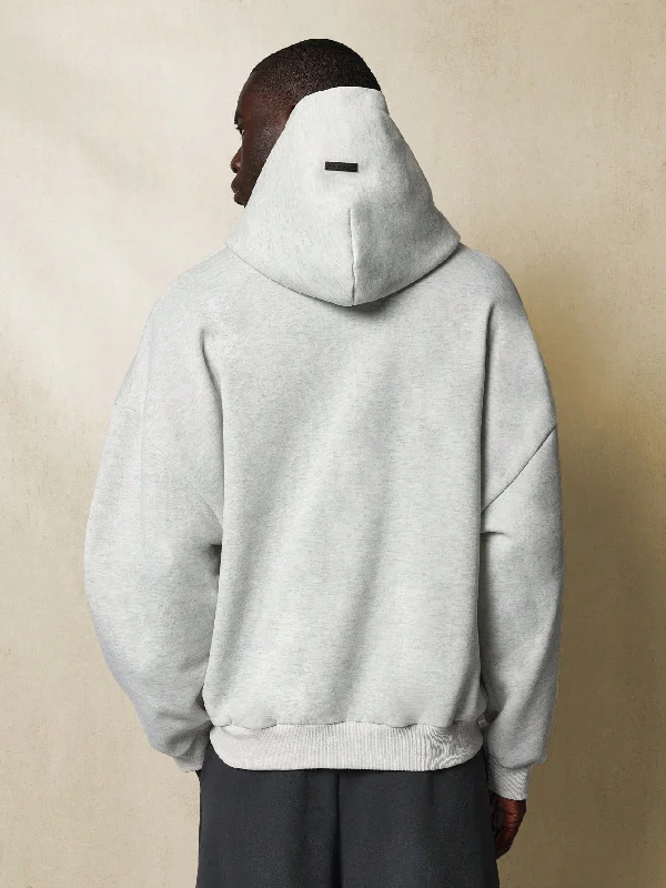 Discount Days Oversized Marl Overhead Hoodie With Side Entry Pockets