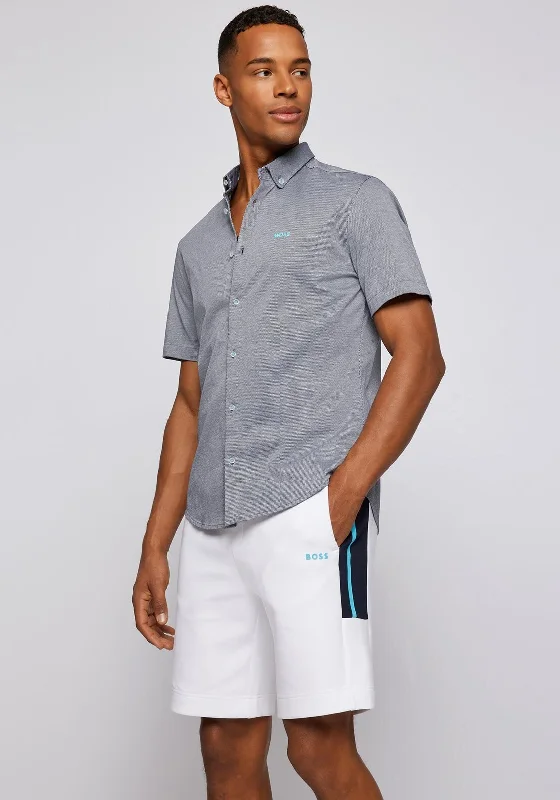Weekend Discounts to Enjoy Hugo Boss Biadia Short Sleeve Shirt, Dark Blue
