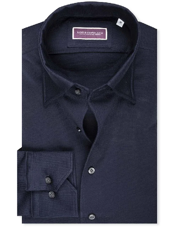 Unmissable Offer Pique Jersey Shirt Navy