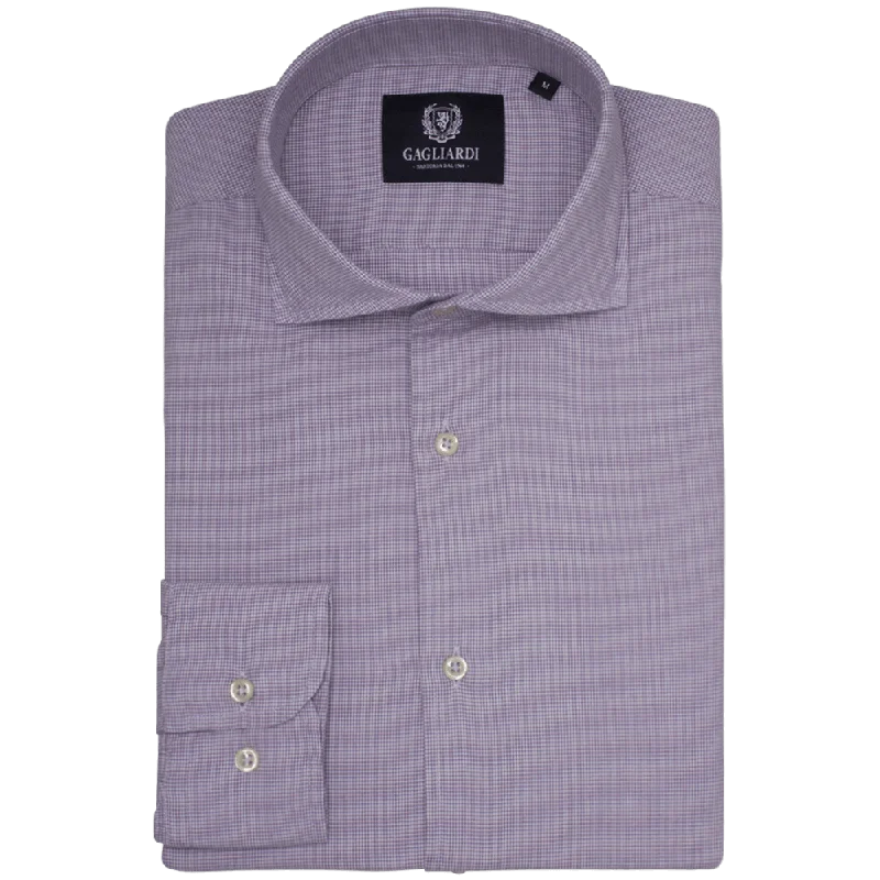 Weekend Discounts to Snag Purple Flannel Puppytooth Slim Fit Extreme Cutaway Shirt