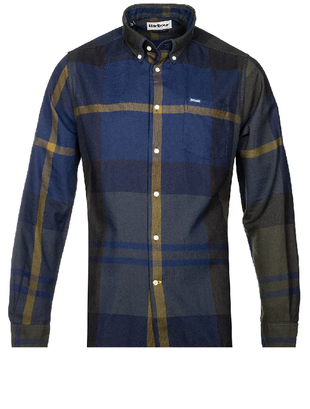 Clearance Items Dunoon Tailored Shirt Olive Night
