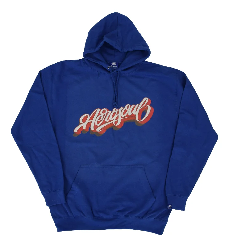 Super Sale Aero-Script Hoodie (Royal Blue)