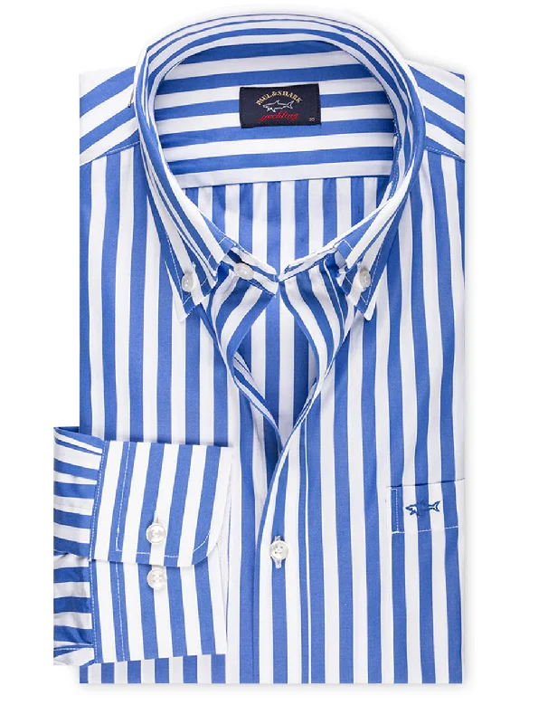 Price Break Stripe Shirt Blue