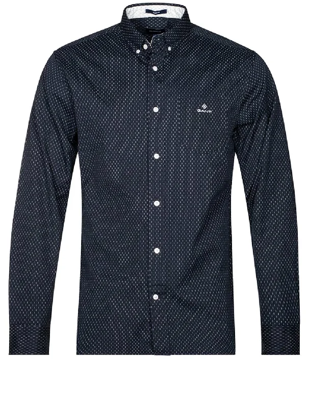 Weekend Savings Spectacular Regular Fit Micro Print Oxford Shirt Evening Blue