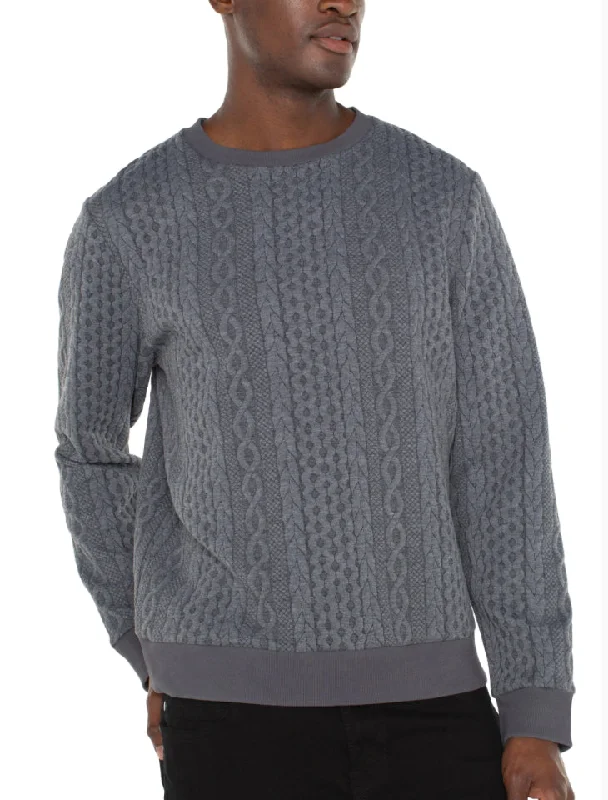 Special Savings LIVERPOOL CABLE CREWNECK TOP
