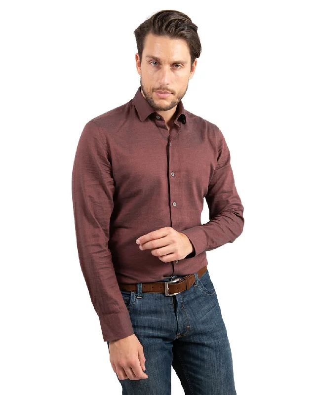 Shop and Save Rust Cotton Flannel Shirt