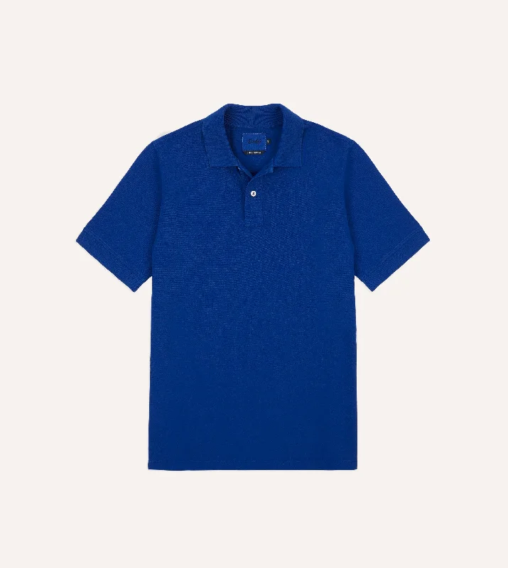 Weekend Discounts to Love Blue Piqué Cotton Polo Shirt