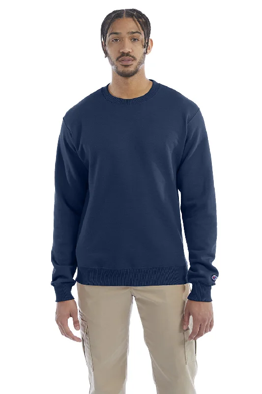 Weekend Discounts to Snag Champion Mens Double Dry Eco Moisture Wicking Fleece Crewneck Sweatshirt - Late Night Blue Weekend Discounts to Snag Champion Mens Double Dry Eco Moisture Wicking Fleece Crewneck Sweatshirt - Late Night Blue
