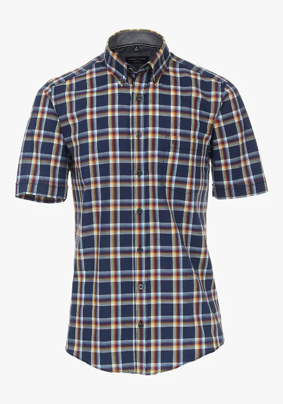Lowest Price Casa Moda Short Sleeve Wide Check Print Shirt, Multi