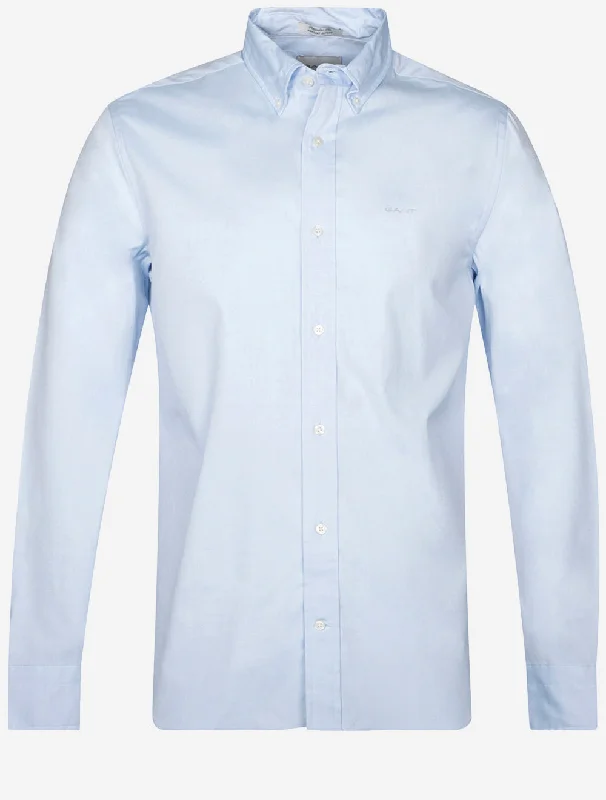 Weekend Discounts to Grab Regular Pinpoint Oxford Shirt Light Blue