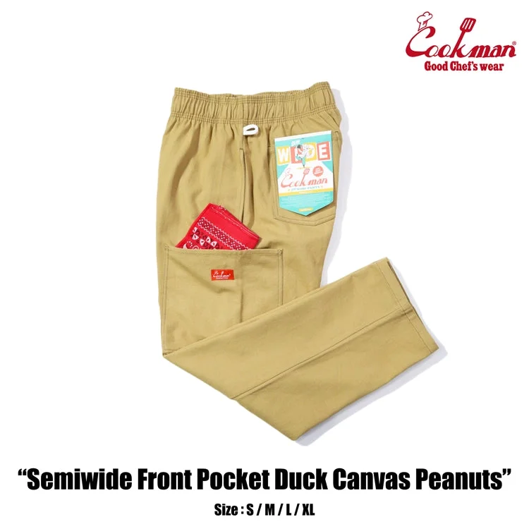 Grand Opening Sale Cookman Chef Pants Semiwide - Front Pocket Duck Canvas : Peanuts