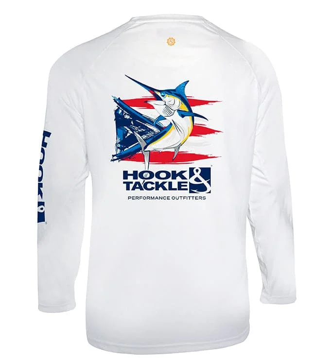 Massive Deals Men's Marlin Rican  L/S UV Fishing Shirt