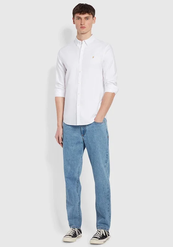 Weekend Deals to Make You Happy Farah Brewer Slim Fit Oxford Shirt, White