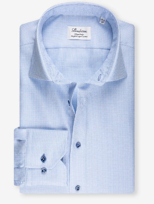 Mega Sale Houndstooth Shirt Blue